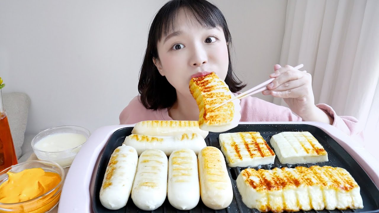연유에 퐁당☁️치즈떡과 구워먹는 치즈 먹방💕입덧 끝나자마자 먹은… 눈물날뻔🥲 서울마님떡구이,프리토스치즈소스 등 REALSOUND MUKBANG | tteok,rice cake