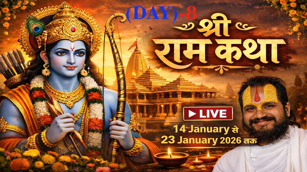 DAY-8|| श्रीराम कथा || SHRIRAM KATHA  कथा स्थान- श्री रामलीला मैदान, मंडोली सबोली, खेड़ा(नई दिल्ली)