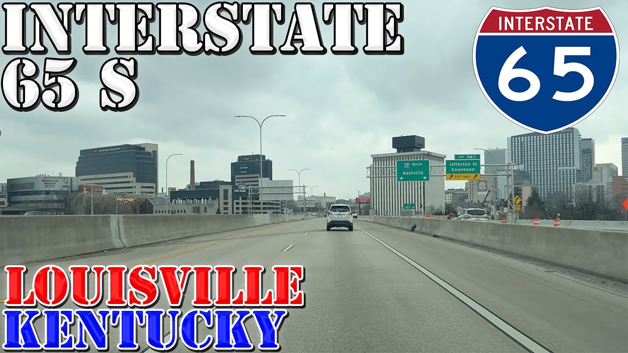 I-65 South - Louisville - Kentucky - 4K Highway Drive