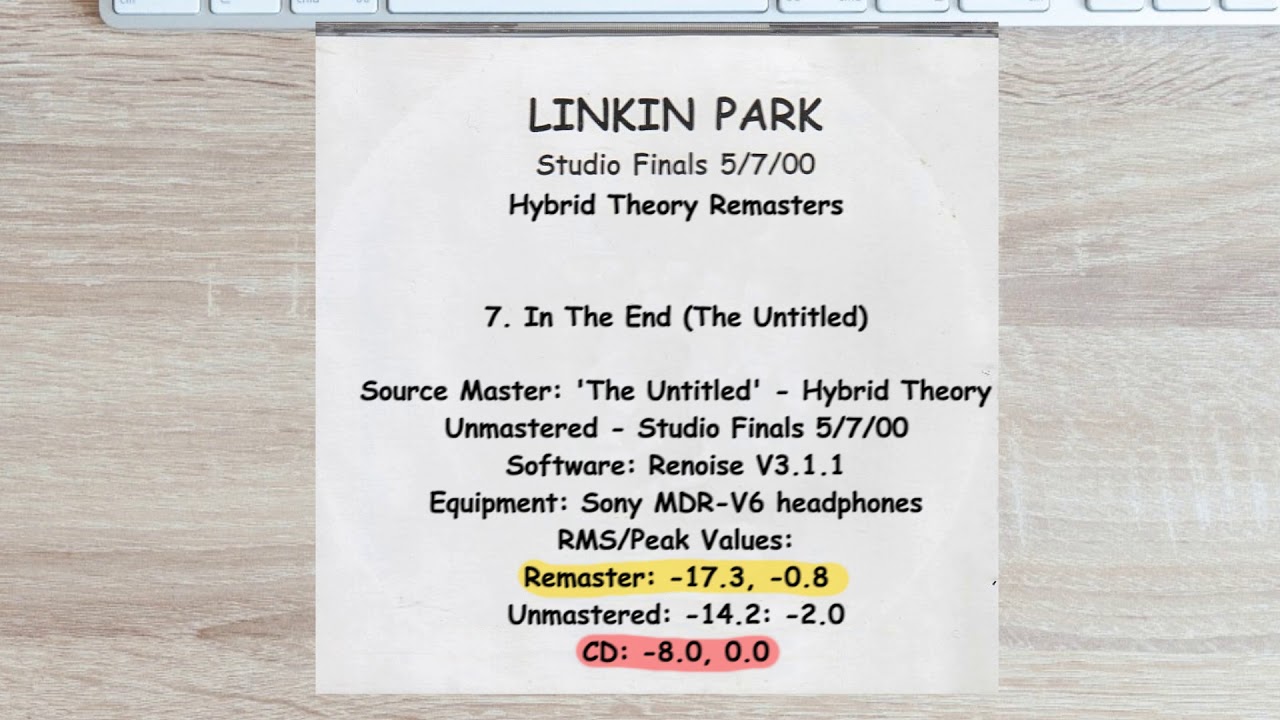 Linkin Park - In The End / The Untitled (High Dynamic Range)