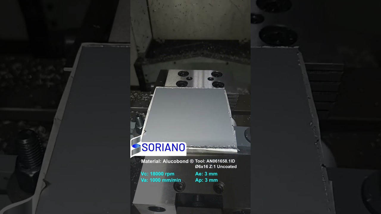 Machining of ALUCOBOND&reg; with cutter AN061658.1ID #sorianotools #carbidetools #ownmanufacture