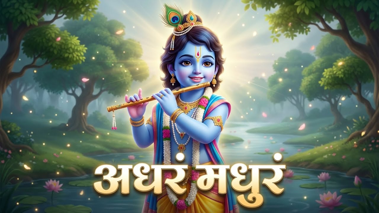 अधरं मधुरं | मधुराष्टकम् पूर्ण | Adharam Madhuram | Krishna Bhajan with Lyrics | Madhurashtakam