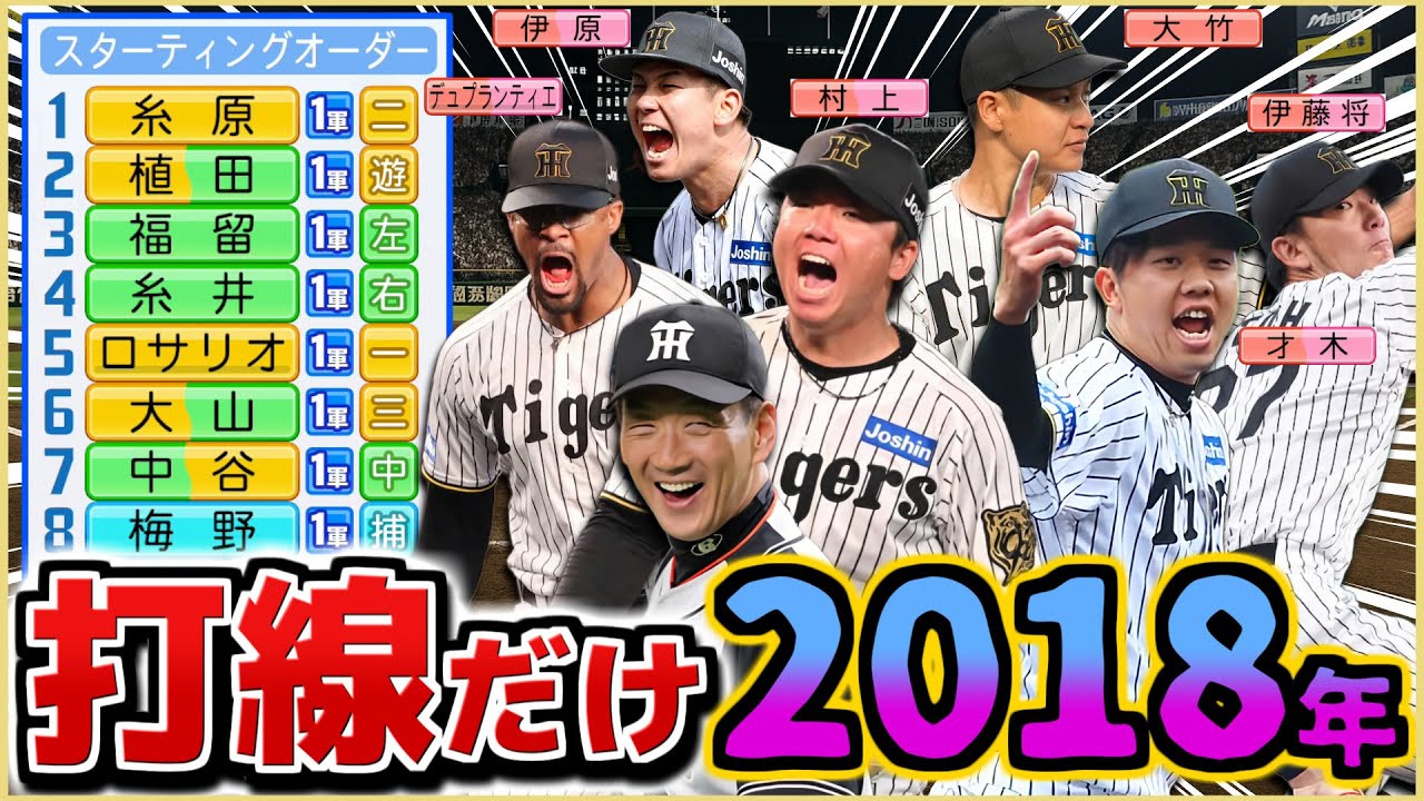2025年の阪神投手陣なら打線が2018年でも優勝できる説【パワプロ2025】
