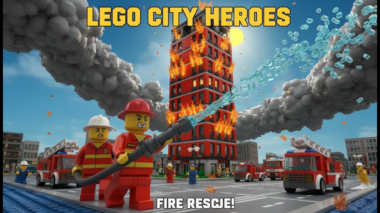 LEGO City Fire EMERGENCY!  Rookie Firefighter's First Big Rescue!