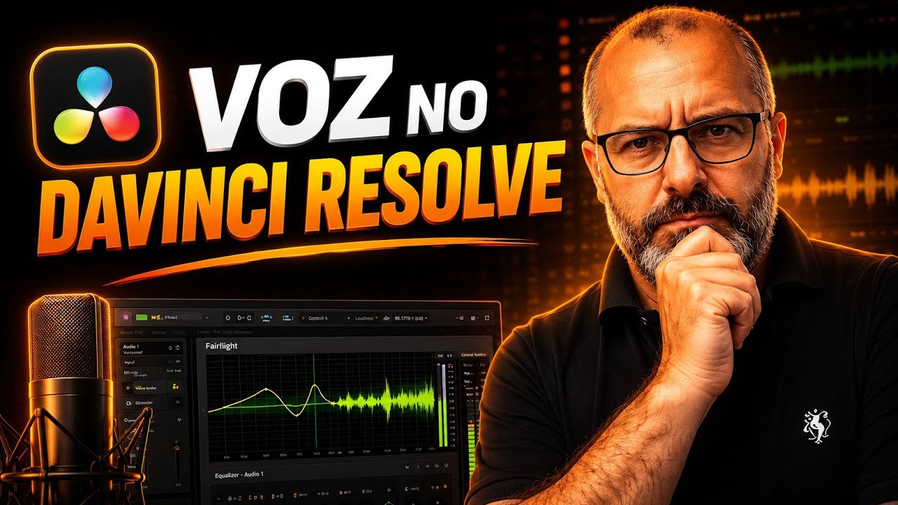 Como Gravar A Voz no Davinci Resolve 20 (JEITO CERTO) Rápido e profissional