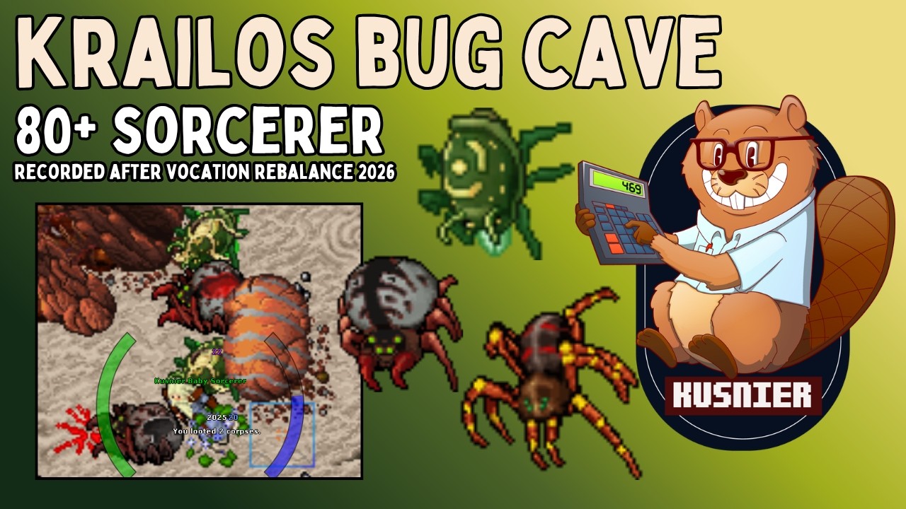 Krailos Bug Cave | 80+ Sorcerer | Tibia