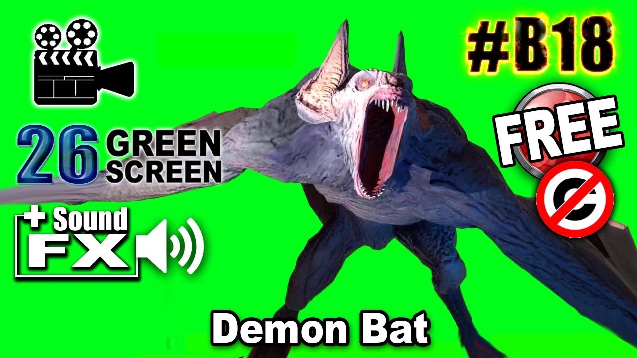 Demon Bat Green Screen 3D