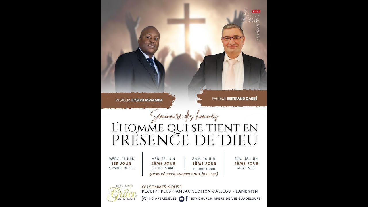 Séminaire des Hommes J-2 I Pasteur Bertrand CARRE & Pasteur Joseph MWAMBA