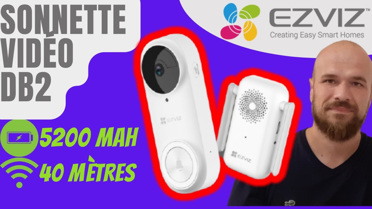 EZVIZ DB2 : une sonnette vidéo connectée sur batterie avec carillon , et portée record .