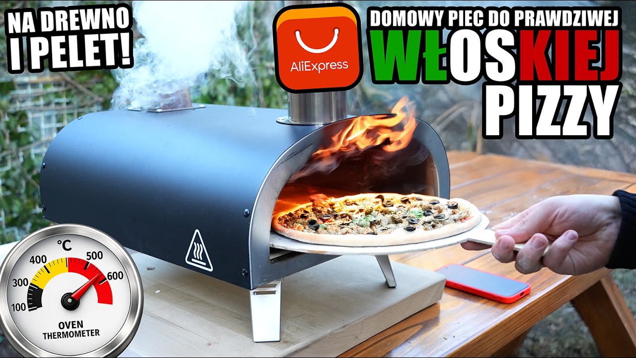 Tani piec do pizzy z AliExpress! - Opalany drewnem! - Dużo lepsza niż z pizzeri ?