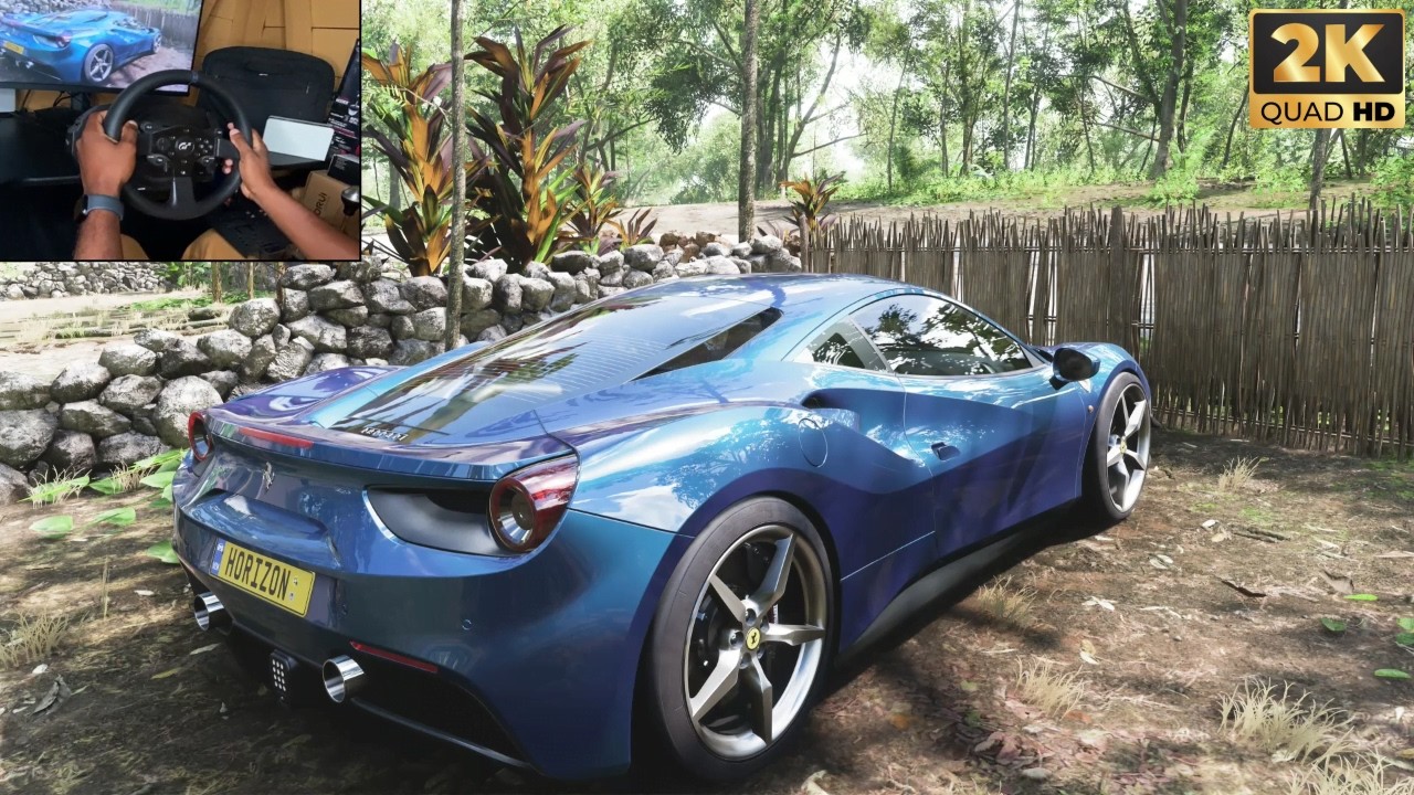 Ferrari 488 GTB - Forza Horizon 5 | Thrustmaster T300RS Steering Wheel Gameplay