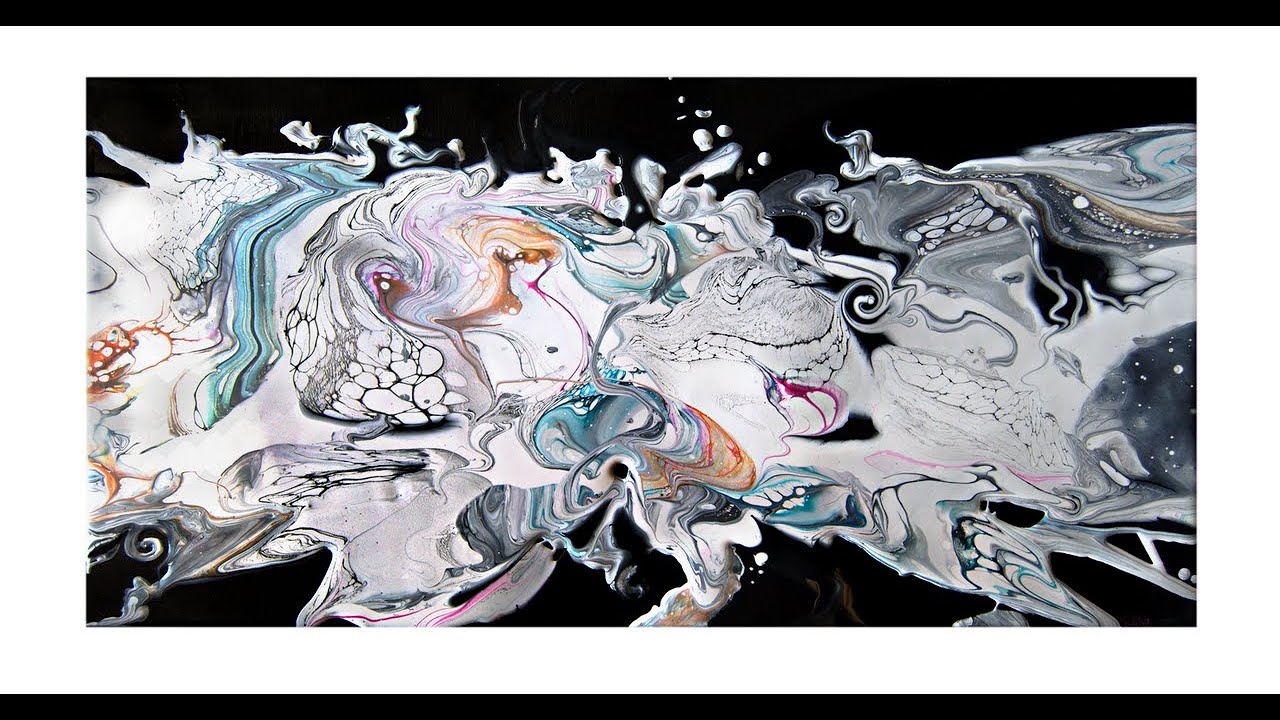 #8840 Winter-strom Inspired Transfer Swipe & Spin Contemporary  Fluid Art 8.06.2022