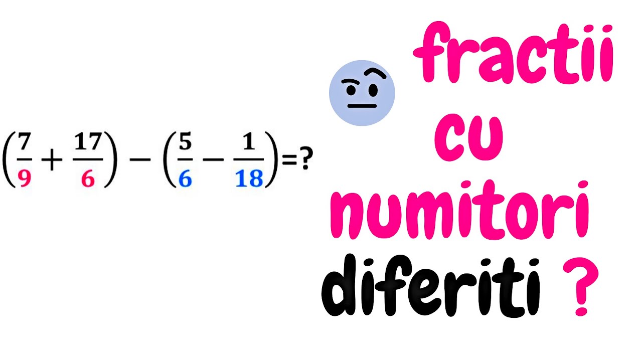 Adunarea fractiilor cu numitori diferiti #fractii