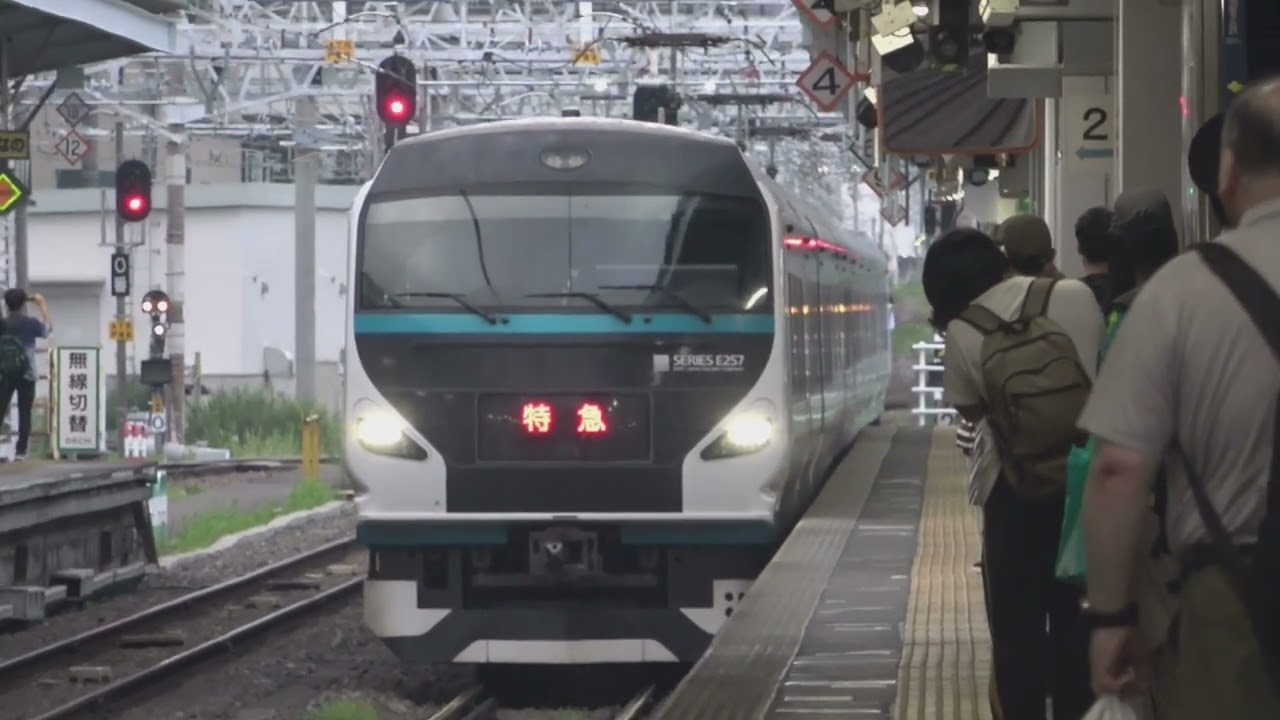 車内は、ほぼほぼ満員状態で古巣の松本駅へ到着し、ミュージックホーンと警笛を鳴らして大糸線へ向かった、E257系2000番台NA-13編成が運用の夜行列車で運転された臨時特急「アルプス」号。