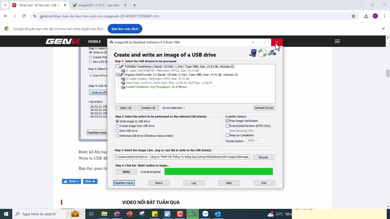Clone USB Boot to other USB by ImageUSB