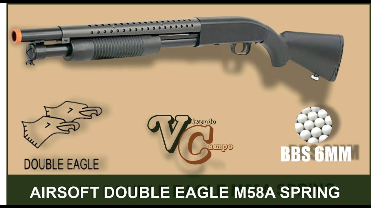 Espingarda De Airsoft Double Eagle M58A Spring!!! Assista Ate O Fim!!!