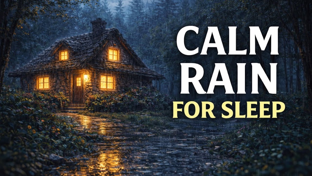 Calm Rain Sounds for Sleeping | Peaceful Forest Night Rain