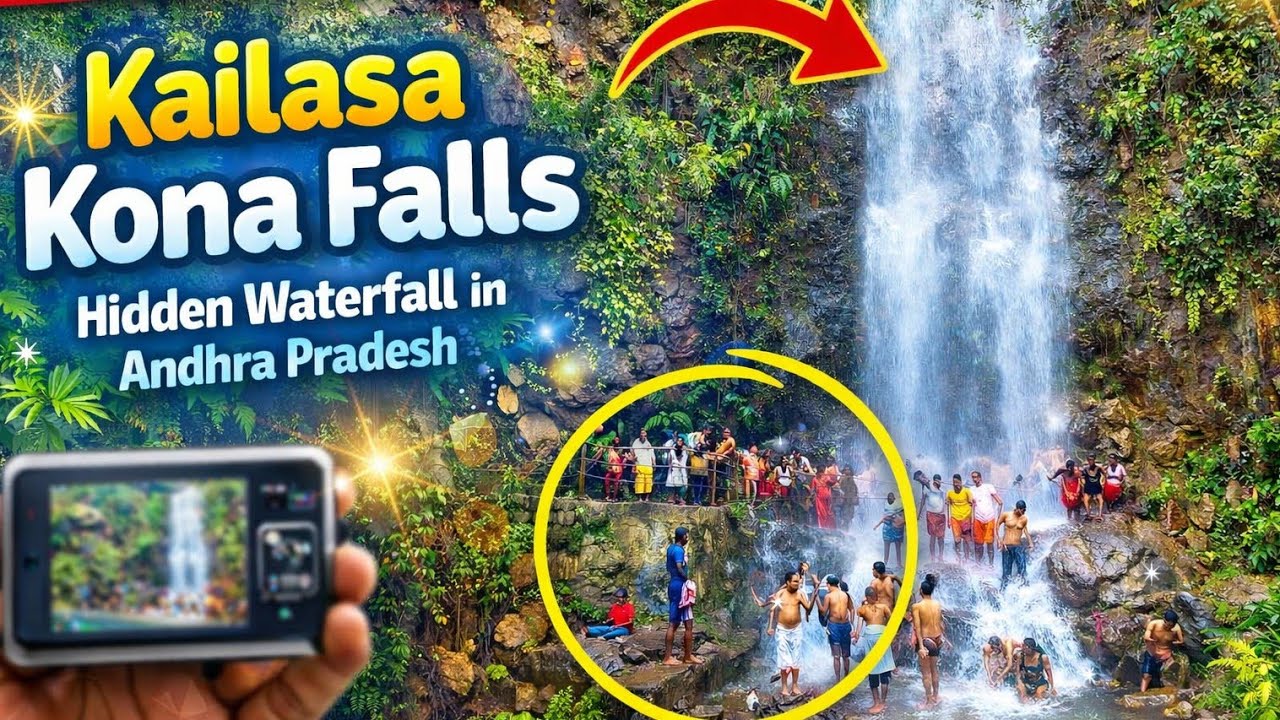 Kailasa Kona falls ~ Hidden Waterfall in Andhra Pradesh #justghummi #travel #eecocar 