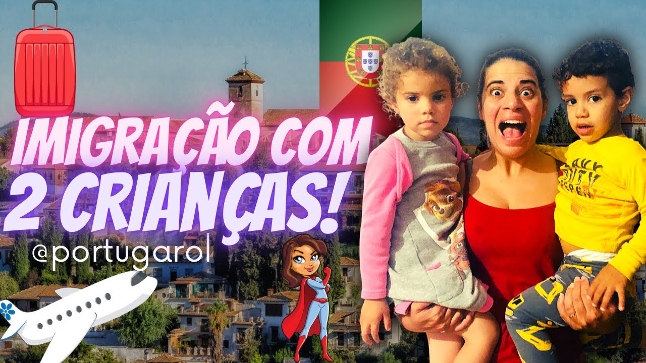 VIAJEI SOZINHA E PASSEI NA IMIGRAÇÃO COM DUAS CRIANÇAS EM PORTUGAL  🇵🇹