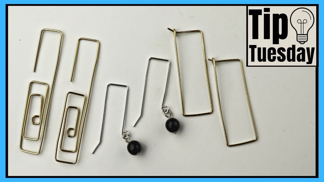 How to Make Square Earring Hooks Wire Findings DIY Tutorial