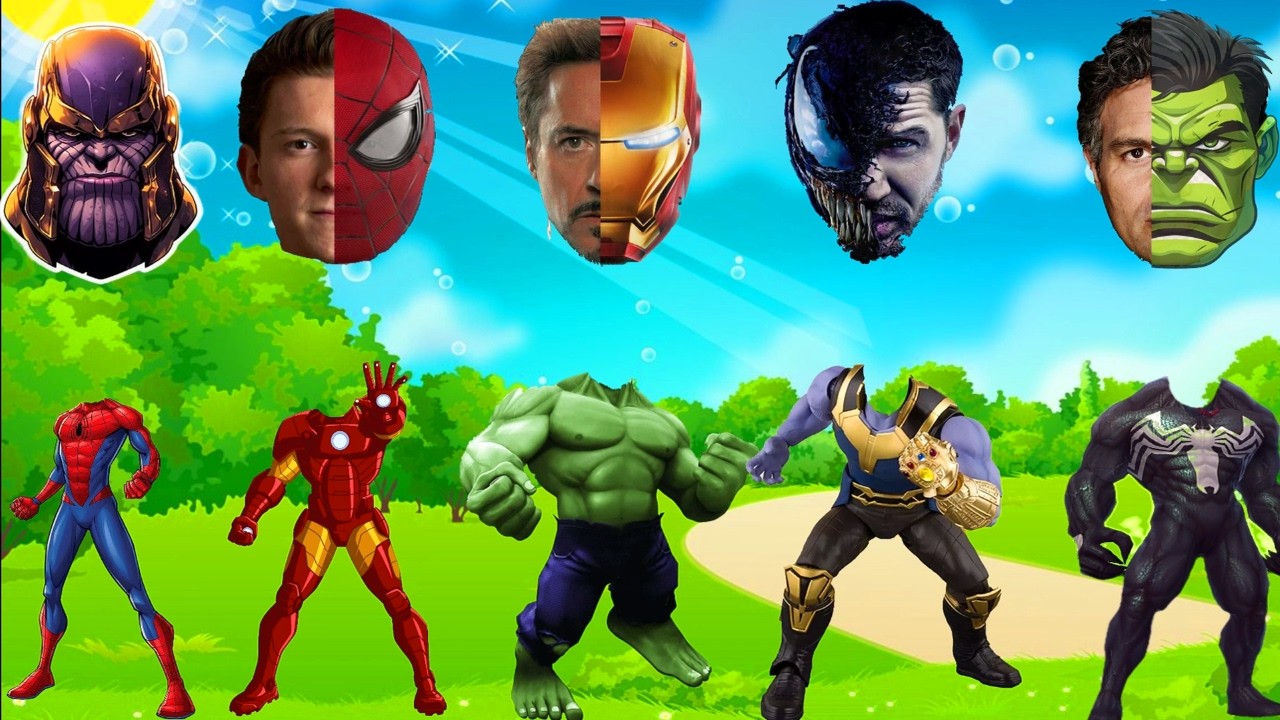 TEBAK GAMBAR TOP SUPERHERO  AVENGERS, MARVEL, SPIDER MAN, IRON MAN, HULK, SUPERMAN, THANOS
