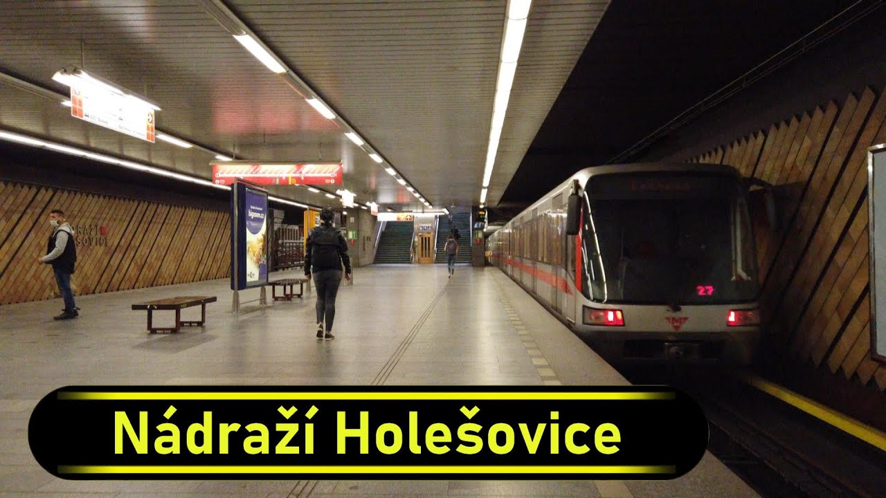 Metro Station Nádraží Holešovice - Prague 🇨🇿 - Walkthrough 🚶