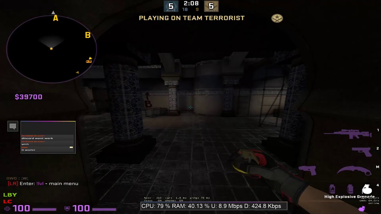 Live Playing 2018 HvH w/ skeet.cc ak gamesense.pub