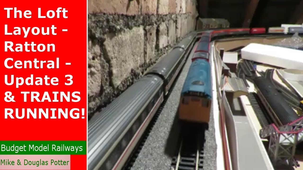 The Loft Layout - Ratton Central - Update 3 & TRAINS RUNNING!