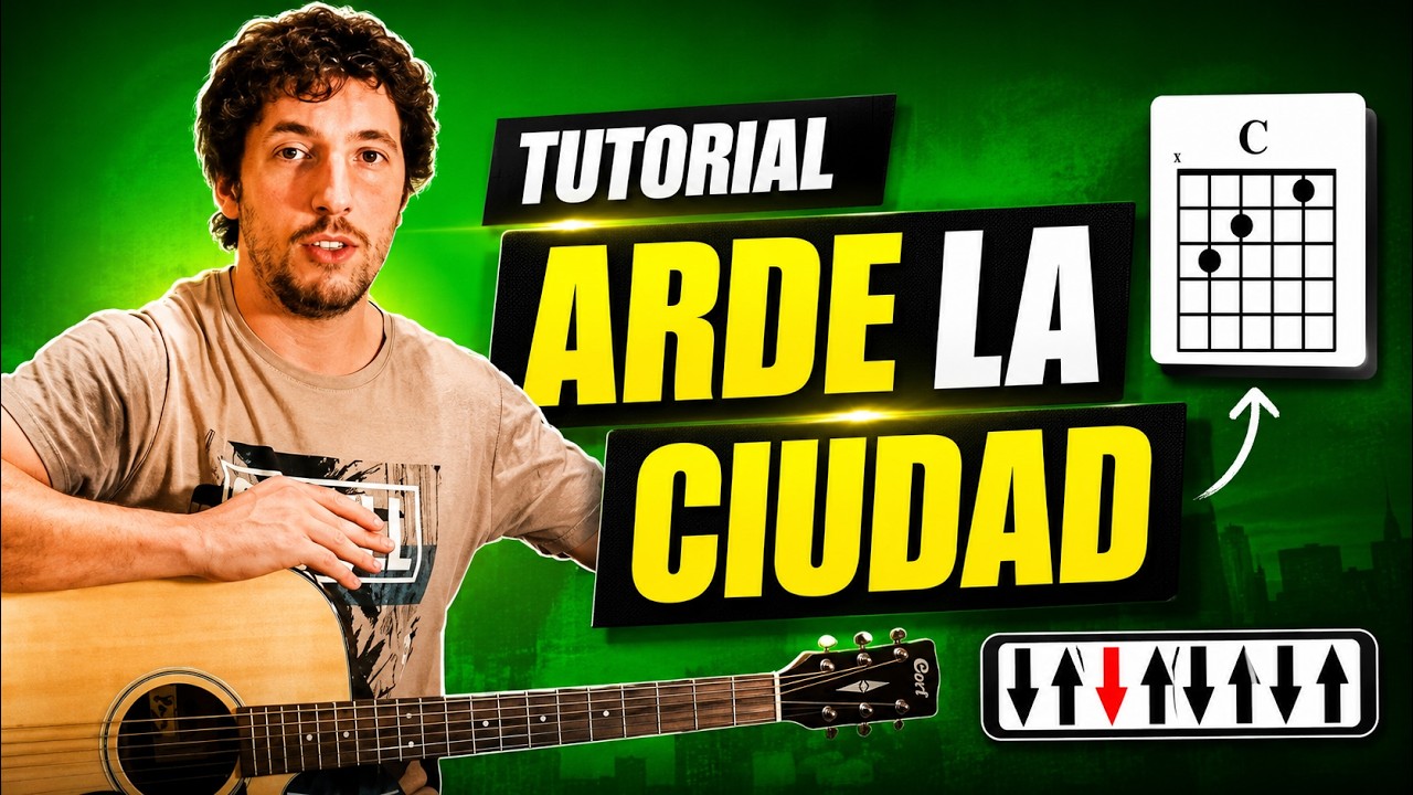 Arde la Ciudad – La Mancha de Rolando | Tutorial Guitarra FÁCIL 🎸 Acordes y Rasgueo (Rock Nacional)