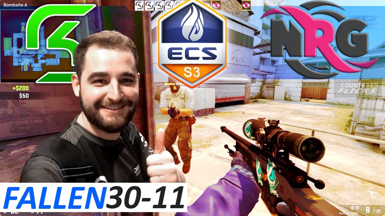 FalleN 30-11 POV / SK vs NRG / Cache / CS:GO ECS Season 3