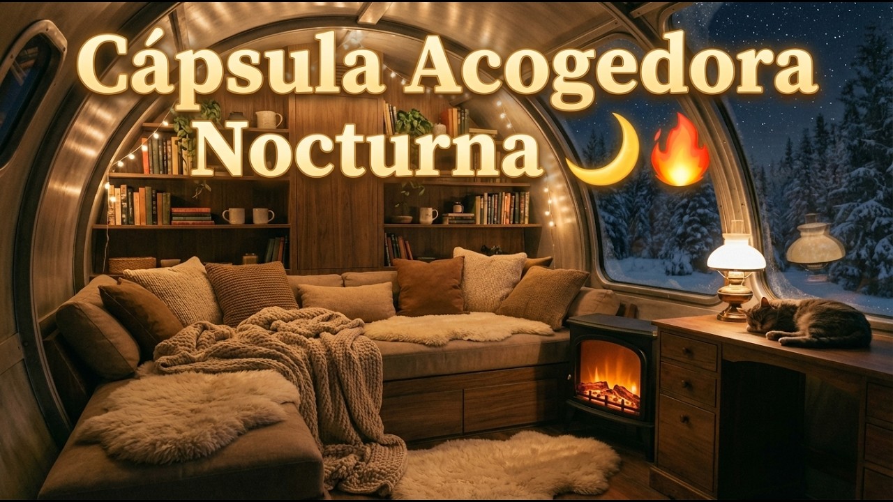 Cápsula Acogedora Nocturna 🌙🔥 Música Relajante para Dormir Profundamente