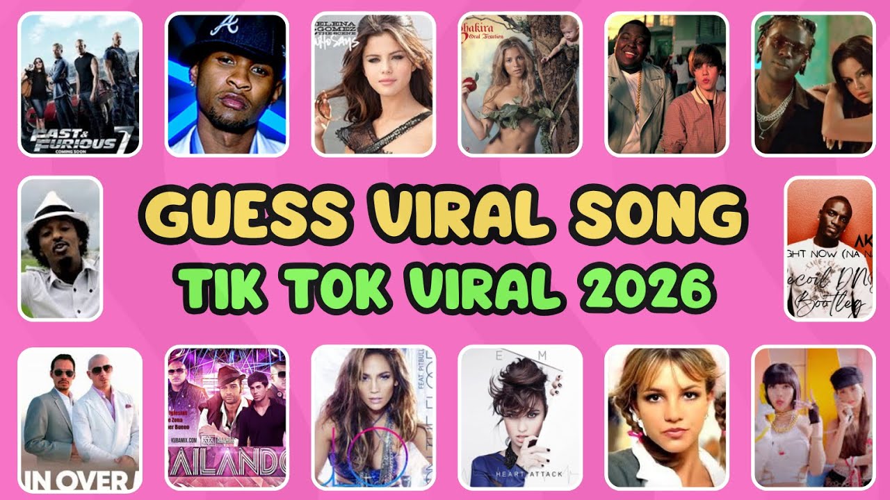 GUESS THE VIRAL SONG, Tik Tok Viral 2026. On The Floor, Heart Attack, Hips Don't Lie, See You Again.