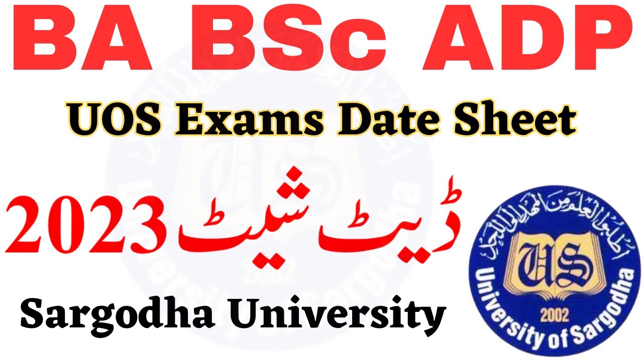 BA BSc ADP 2023 Date Sheet Sargodha University | BA BSc ADA ADS Date Sheet 2023 UOS