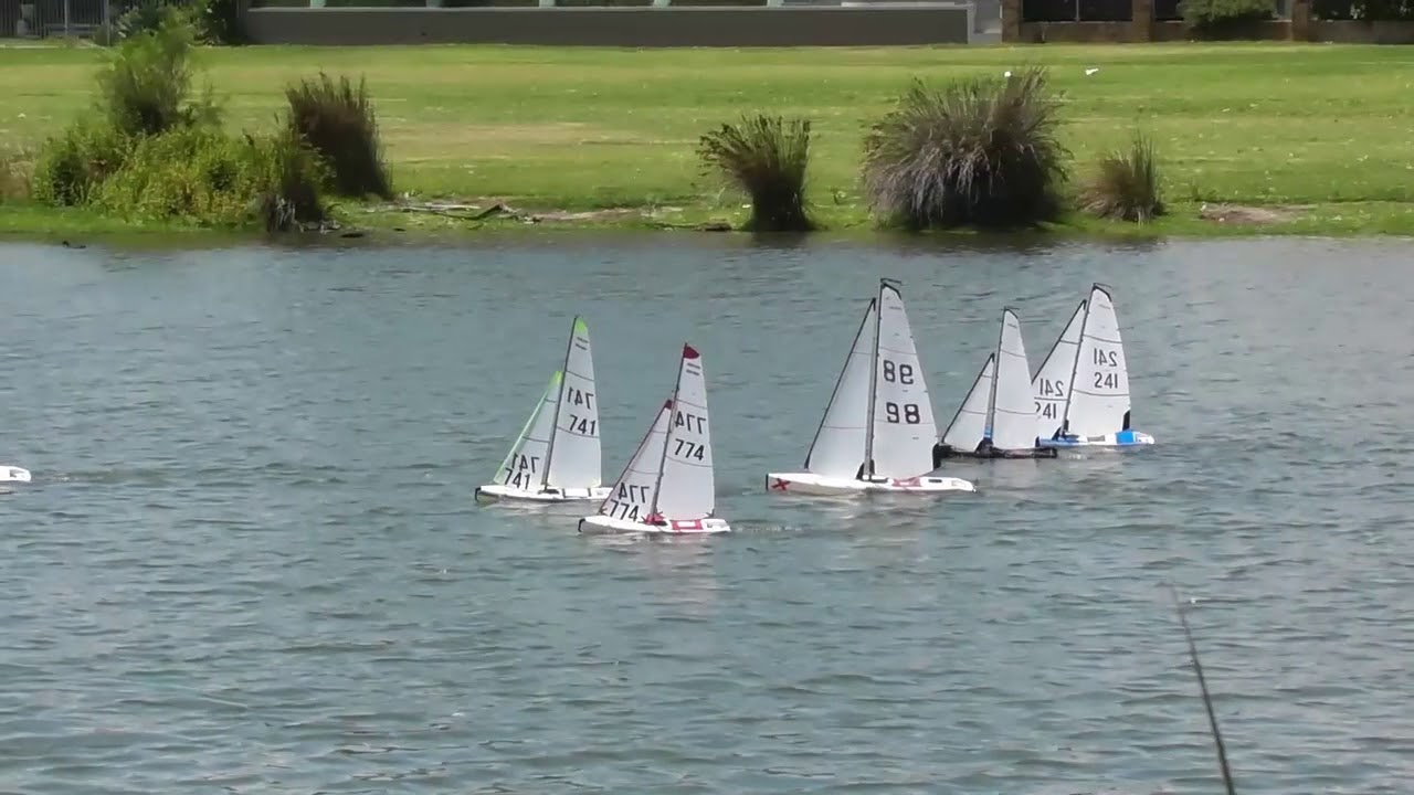 DF65s & DF95s Sailing on Lake at South Perth WA Australia