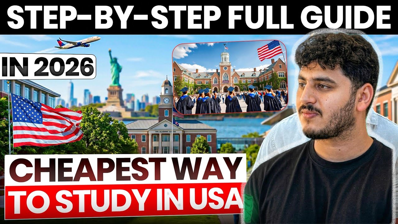  Cheapest Way to Study in USA 🇺🇸 in 2026 (Step-by-Step Guide | CHEAPEST ROUTE To USA as a Student 