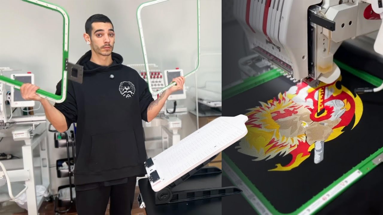 ¿Cómo Bordar Logos Grandes en Sudaderas? Bastidor Magnético MaggieFrame para Fortever (17x15.5