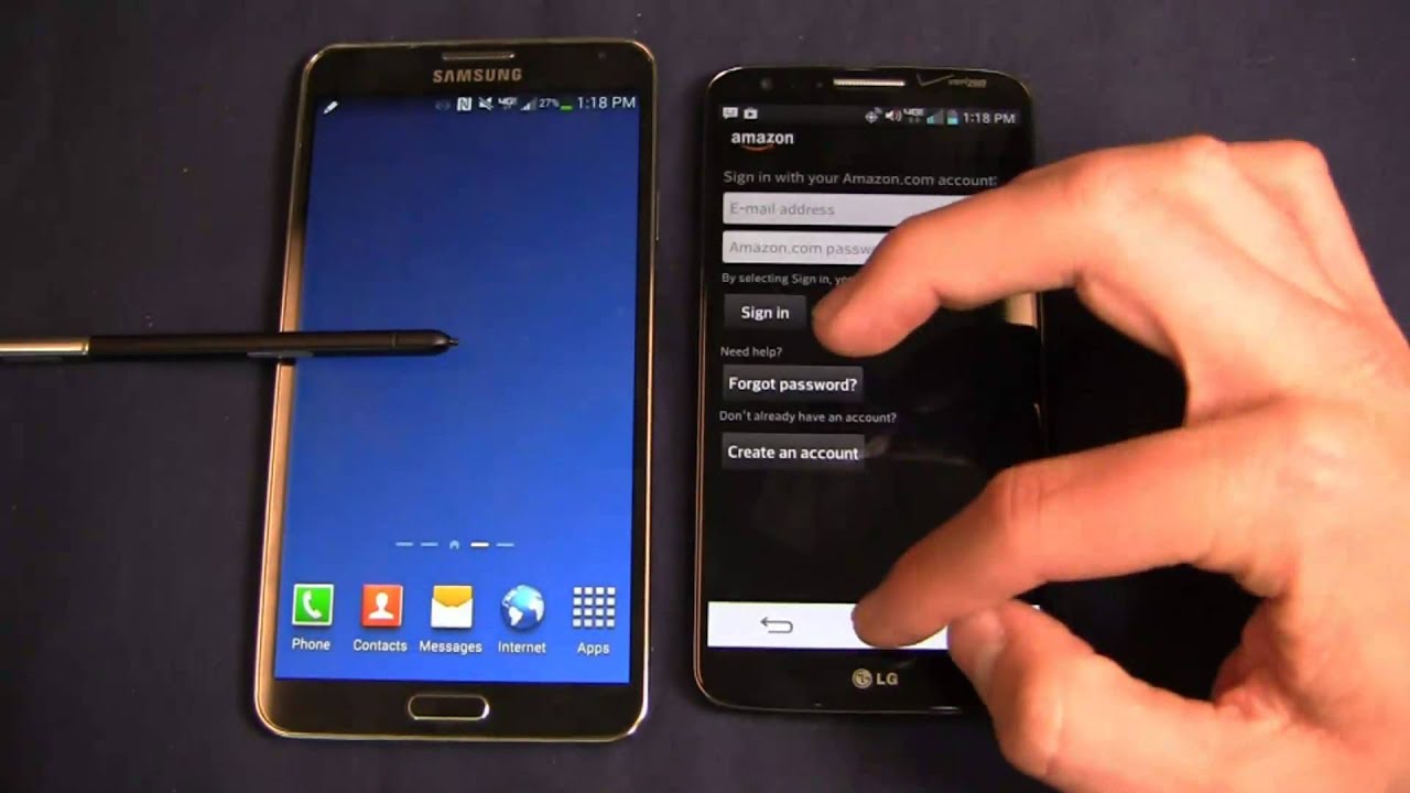 Samsung Galaxy Note 3 vs. LG G2 Dogfight Part 2