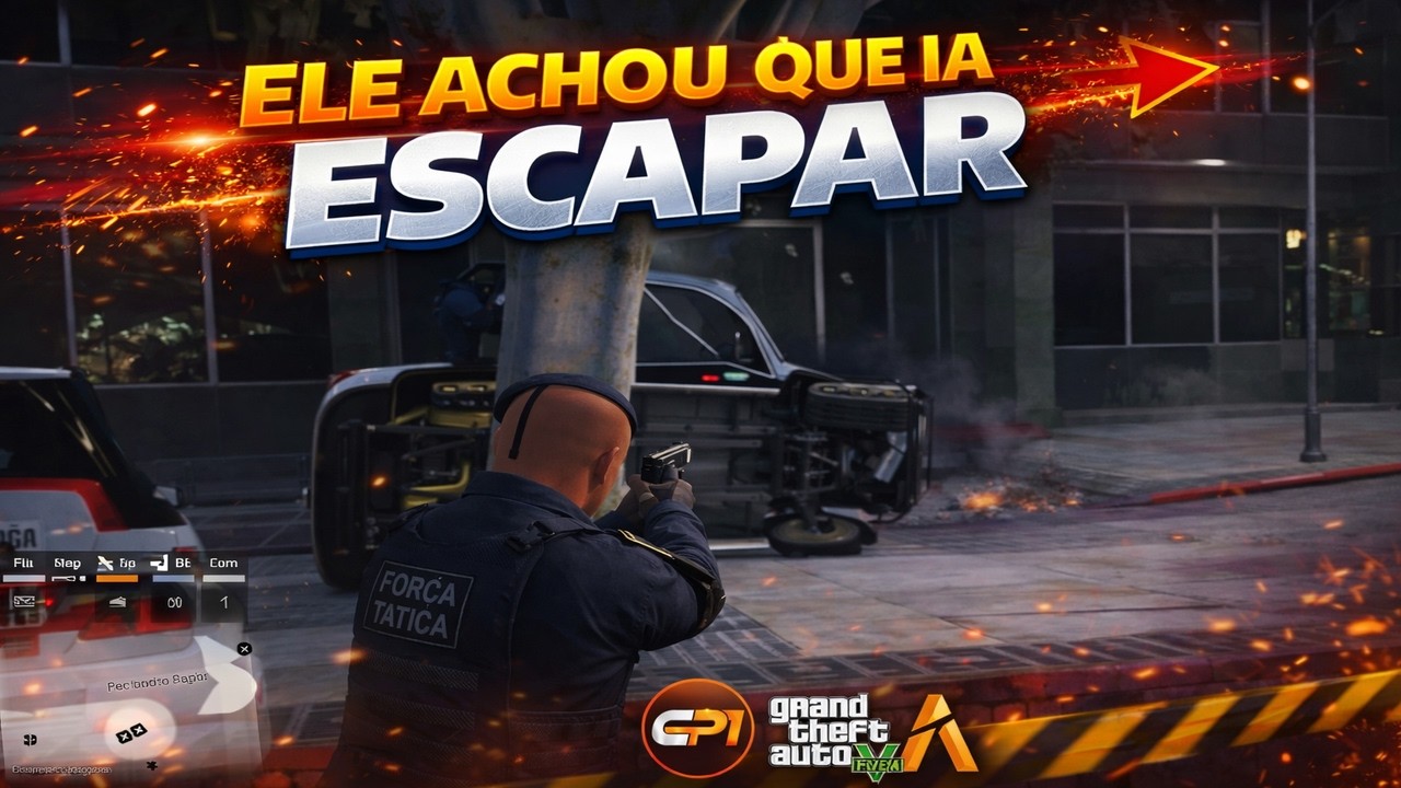 PERSEGUIÇÃO DE ALTO RISCO TERMINA COM CAPOTAMENTO EM SP! GTA RP FIVEM