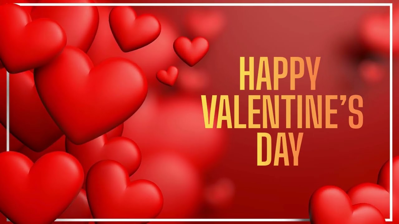 Valentine’s Day Hearts Background 💖 | Romantic Love Ambience | Loop