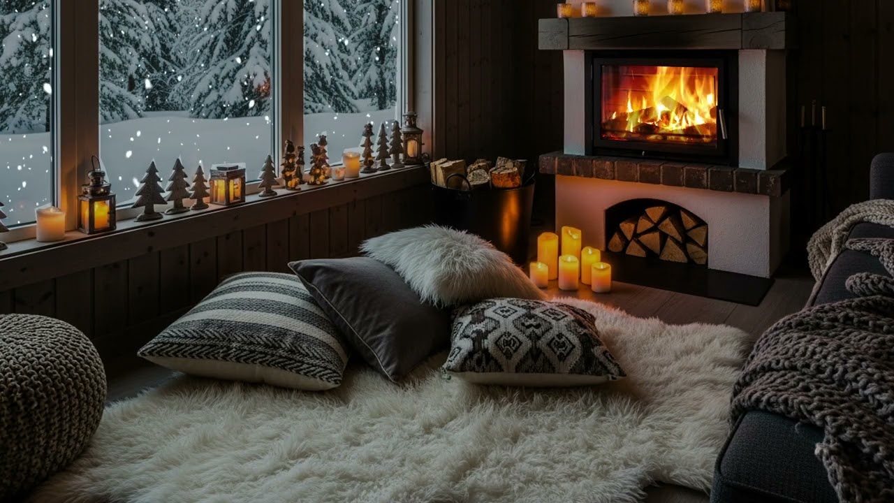 3 Hours Gentle Piano Calm Piano & Fireplace Ambience | Perfect Music for Study, Work and Relaxation