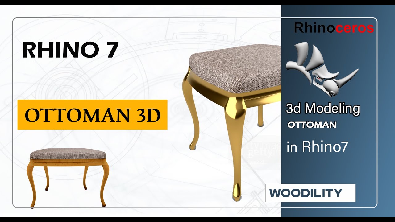 rhino tutorial: how to 3d classic ottoman