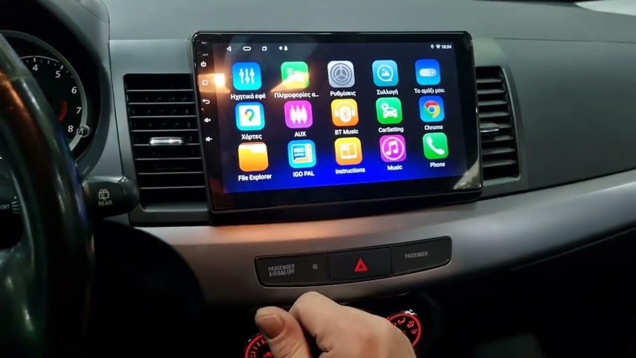 Mitsubishi Lancher &omicron;&theta;&omicron;&nu;&eta; Android 12 8 core Digital Iq  car play androod auto bydousissound