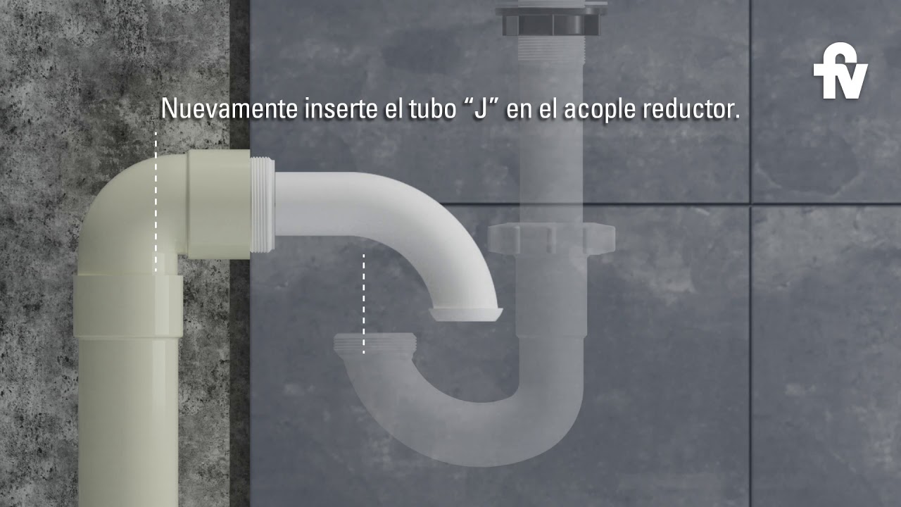 Instalación desagüe de rejilla y sifón fv