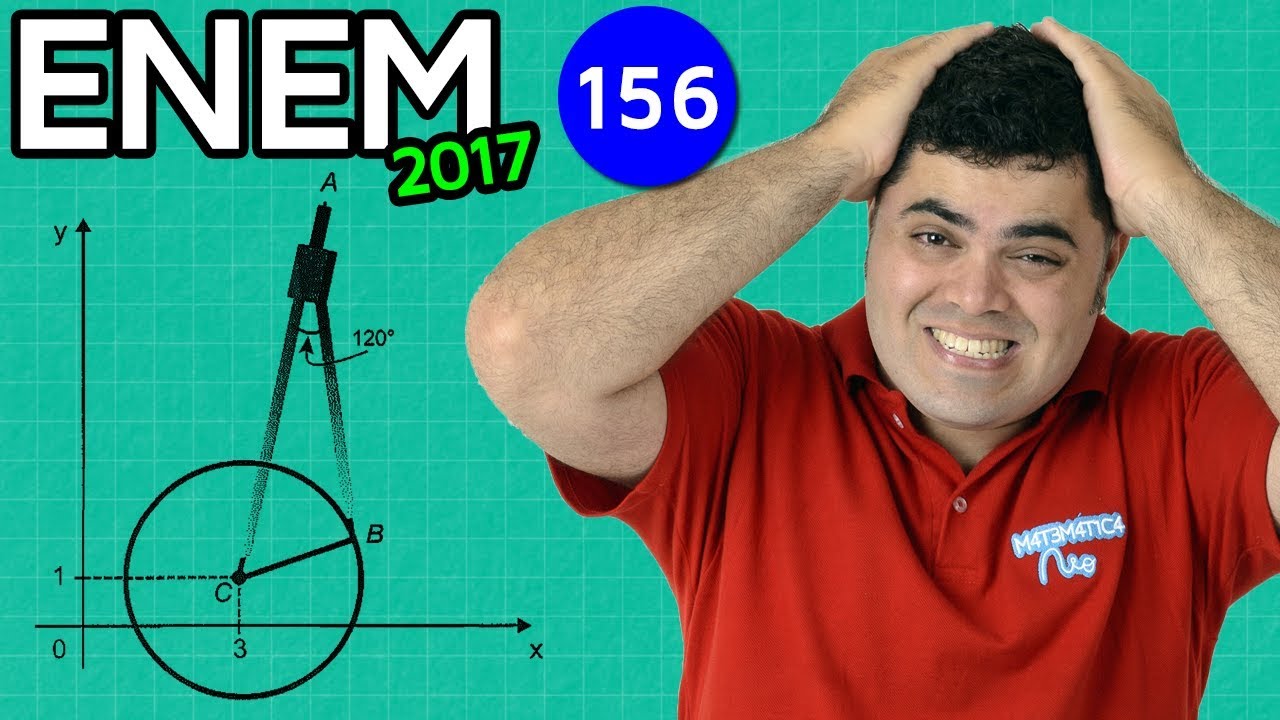 🔥 ENEM 2017 Matemática #21 👉 Compasso e Trigonometria com truque (questão difícil)