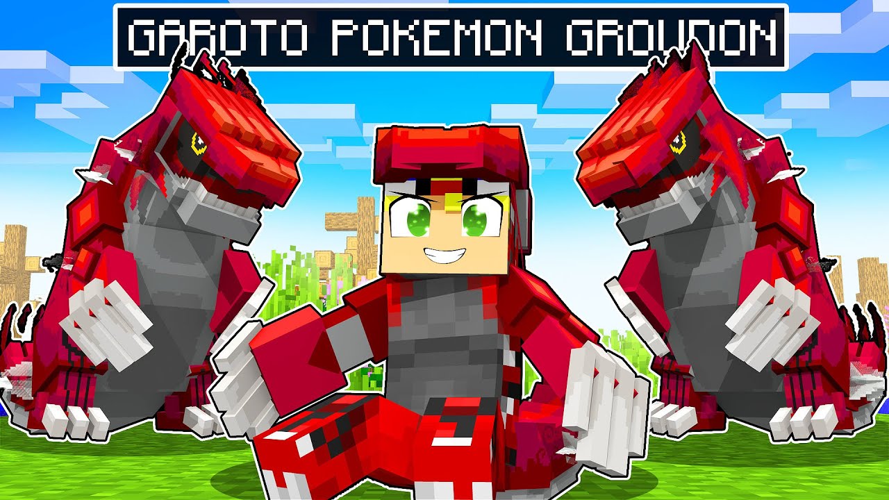 JOGANDO como um GAROTO POKEMON GROUDON no Minecraft