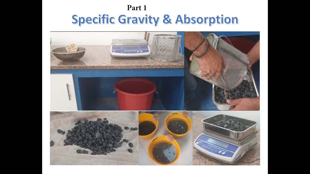 Part 1- Specific Gravity/Relative Density and Absorption of Coarse Aggregate ASTM C127 & AASHTO T 85