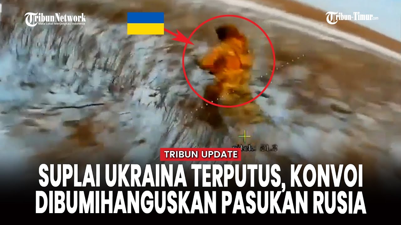 Detik-Detik Drone Rusia Hancurkan Dua Truk Amunisi Ukraina, Ledakan Besar Terekam