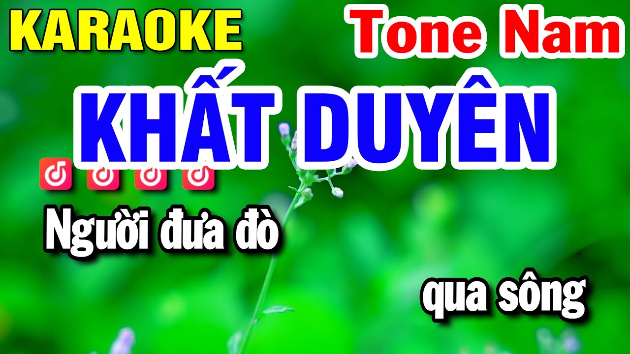 Karaoke Khất Duyên - Tone Nam ( Am ) Nhạc Sống | Huỳnh Lê