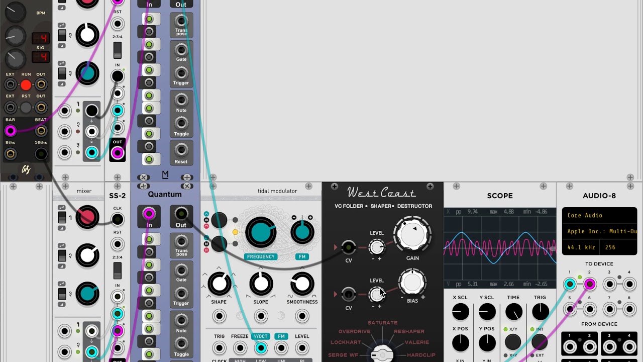 VCV Rack Wavefolding