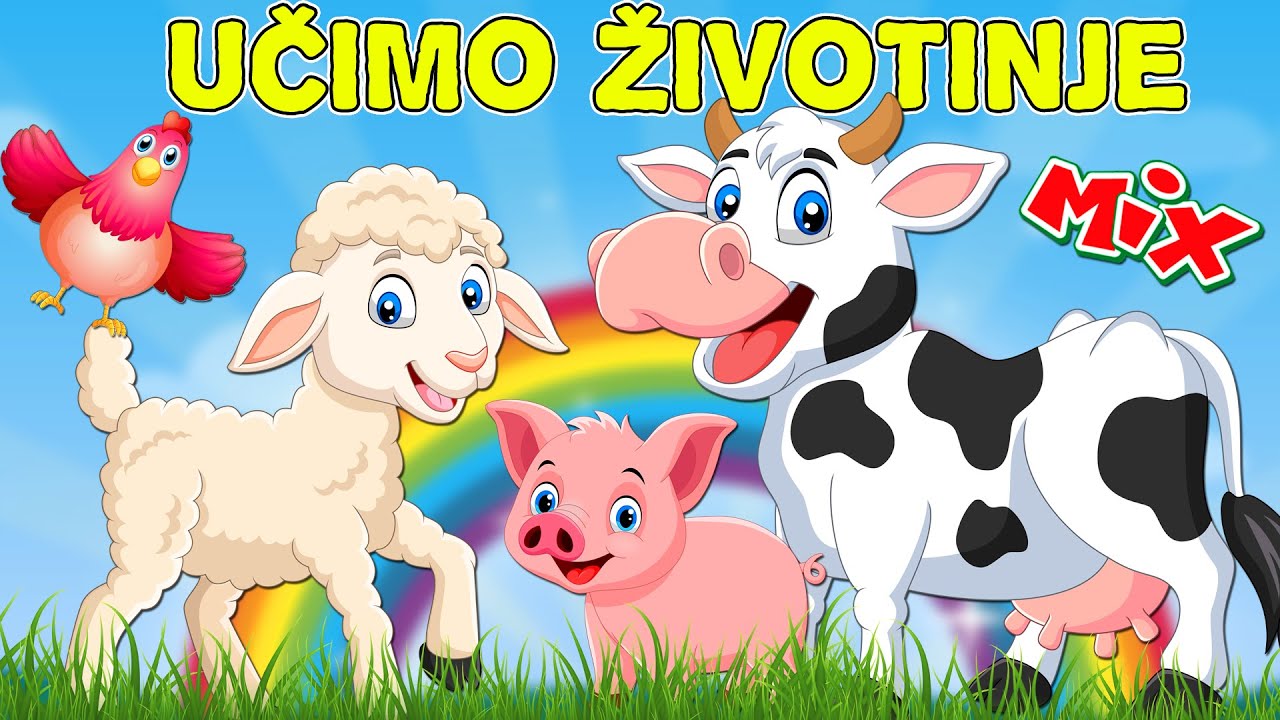 Učimo životinje - MIX odabranih pesmica za decu | Pesme o životinjama | Farma Miks | Kako kaže kuca